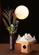 Esposizione di dango erbe e fiori